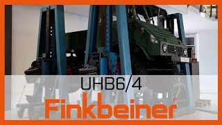 Finkbeiner History 1976  Unimog 411  UHB64 Hebeboy 4x6t  Finkbeiner Lifting Systems [upl. by Neyuq]