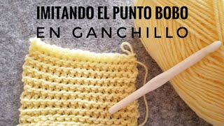 Como tejer Punto bobo o santa clara en crochet DIY [upl. by Akehsar]