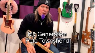 My Generation Pete Townshend The Who One Finger Beginner Lesson for 3 String Cigar Box Guitar [upl. by Bonita]