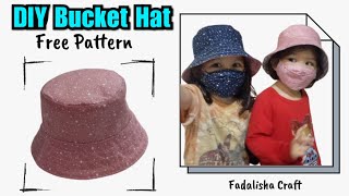 DIY Bucket Hat Free Pattern in 4 Sizes  Bucket Hat Tutorial [upl. by Nilkcaj]