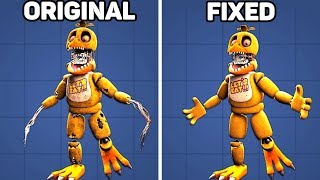 Fixed VS Original Animatronics in Five Nights at Freddys 2 [upl. by Mattah]