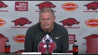 Sam Pittman Press Conference  Arkansas vs LSU Preview [upl. by Yancey952]