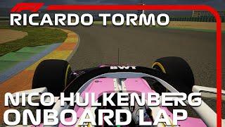 F1 Ricardo Tormo Circuit  Nico Hulkenberg Onboard [upl. by Akihsal]