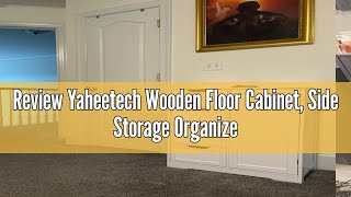 Review Yaheetech Wooden Floor Cabinet Side Storage Organizer with 4 Drawers and 1 Cupboard Freesta [upl. by Chiquita]