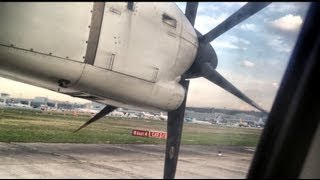 ATR72 takeoff and hard landing [upl. by Eiderf]