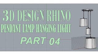 Pendant lamp hanging light 3D design rhino project product [upl. by Hausmann747]