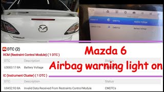 2009 Mazda 6 Airbag warning light on  U3003 amp U0452 [upl. by Acile]