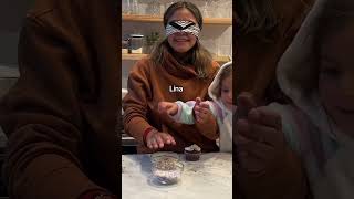 WHO WON 🥇😂 do i need to worry about Mila cheating 🤭🤣💀 cupcake challenge blindfold family [upl. by Ashelman803]