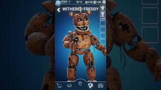 Withered Freddy FNaF AR Workshop Animation [upl. by Annil454]