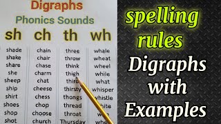 consonant digraphs digraphs and blends  sh ch th wh words [upl. by Dulcine]