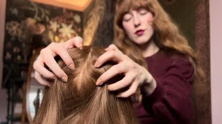 Why you deserve to relax ASMR Soothing Scalp Scratch Head Massage hair parting amp scalp scratching [upl. by Salazar]