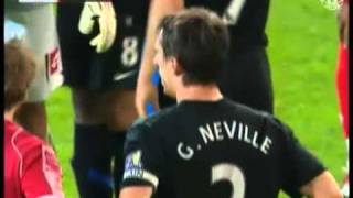 Gary Neville Red Card v Barnsley [upl. by Lledrev632]