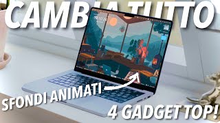 PERSONALIZZARE il MacBook  4 Gadget e 4 App GENIALI  Sfondi ANIMATI e gestione BATTERIA [upl. by Ambler139]