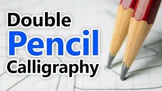 Writing Italic Calligraphy with two pencils [upl. by Nine]