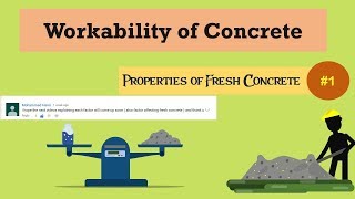 Workability of Concrete  Properties of Fresh Concrete 1 [upl. by Ag]