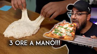 PIZZA IN TEGLIA AD ALTA IDRATAZIONE in 3 ore A MANO [upl. by Mavra808]