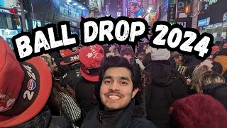 I Attended NYC New Year Ball Drop 2024 At Times Square🎊 [upl. by Myriam]