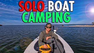 Solo Boat Camping and Fishing Remote Florida Islands [upl. by Ahseuqram341]