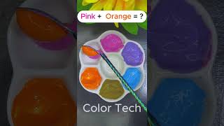 Blue Pink Orange Color Mixing🎨✨ asmr colormixing satisfying shorts colors relaxing [upl. by Ahsirahc]