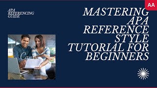 How to do APA referencing Style in 10 Minutes [upl. by Lodge303]