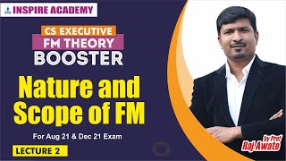 FMSM theory booster day 2 I Nature and scope of financial management I FM theory by raj Awate [upl. by Aicilehp]