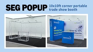 The most common L shape 10x10 portable trade show boothtradeshowbooth exhibition event [upl. by Lemahs]