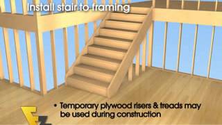 Build Quality Finished Interior Stairs  Basement Stairs Quickly and Easily [upl. by Nirrek462]