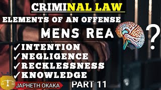 MENS REA  ELEMENTS OF AN OFFENCE [upl. by Aerdnaxela579]