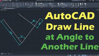 AutoCAD Draw Line at Angle to Another Line [upl. by Atinad]