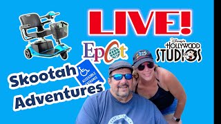 Epcot Live take a scooter ride with us to Disneys Hollywood studios Our First Livestream [upl. by Rett]