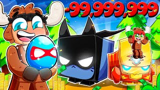 Spending 999999999 on HUGE SUPERHERO PETS in Roblox Pet Simulator 99 [upl. by Ttemme]