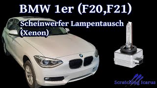 BMW 1er F20F21 Scheinwerfer Lampentausch Xenon headlights replacement  Tutorial [upl. by Pandich]