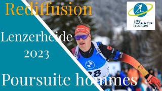 BIATHLON 2023 POURSUITE HOMMES LENZERHEIDE 2023 [upl. by Aneeroc]