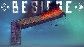 Besiege  3000 Block Tower Destruction  Large Scale Creations  Besiege Best Creations [upl. by Irual]