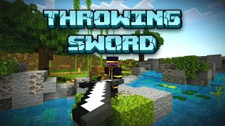 Minecraft Throwing Sword with Commands Bedrock Command Tutorial [upl. by Kcirttap374]