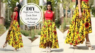 How to  DIY High Low Maxi Circle Skirt Tutorial  Part 1 [upl. by Llemhar505]