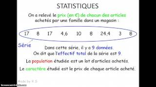 5e Vocabulaire autour des statistiques [upl. by Drobman]