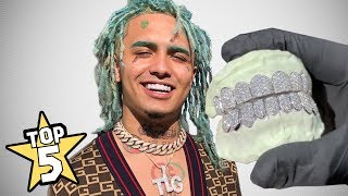 TOP 5  RAPPER GRILLZ  PART 3  Lil Pump XXXTentacion NBA Young Boy [upl. by Holland234]