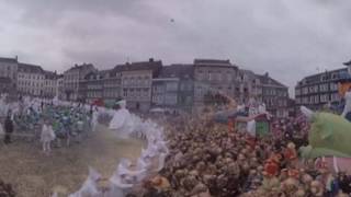 Blancs Moussis  carnaval de Stavelot  vidéo 360° [upl. by Llennoc]