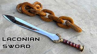 Forging Laconian SWORD out of Rusted Iron chain [upl. by Theron]