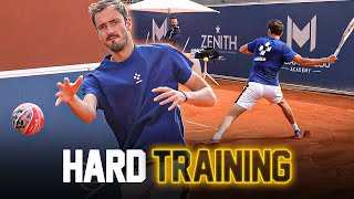 Daniil Medvedev amp Gilles Simon HighIntensity Clay Court Training [upl. by Tooley]