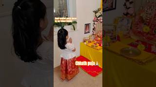 Chhath puja🙏🏻aniha youtubeshorts trending dance shorts usa festival rangoli kids [upl. by Carrel820]