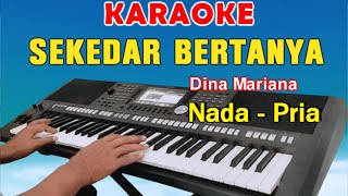 SEKEDAR BERTANYA  KARAOKE NADA PRIA  DINA MARIANA [upl. by Yllac]