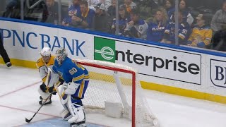 Jordan Binnington fined 5K for high sticking Nashvilles Luke Evangelista [upl. by Thissa158]