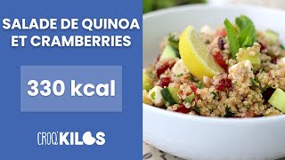 Salade de quinoa et cramberries  CroqKilos [upl. by Elmer]