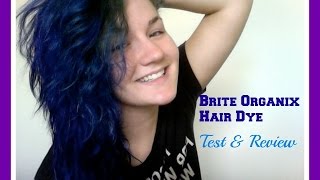 Test and Review BRITE ORGANIX Hair Dye BLUE [upl. by Arette431]