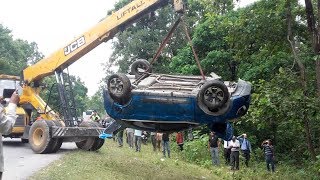 JCB Crane Lifting A Car  JCB Crane Video vs JCB Dozer Video [upl. by Kunkle762]