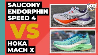 Saucony Endorphin Speed 4 Vs Hoka Mach X  Which super trainer gets our vote [upl. by Annora]