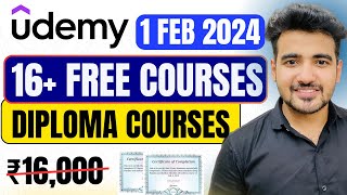 Udemy Free Certification Courses amp Diploma Courses 🔥 Latest Free Udemy Coupons 2024 [upl. by Enilesor]