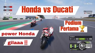 HONDA vs DUCATI‼️Power HONDA luarbiasa membuat podium [upl. by Marsland]